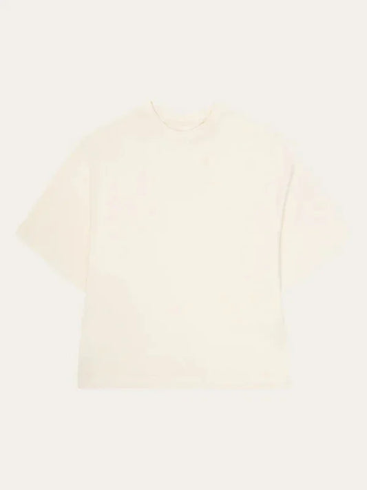 Relaxed t-shirt egret herr t-shirt cremevit kort ärm