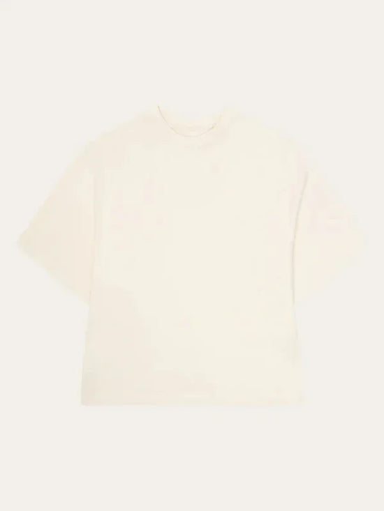 Relaxed t-shirt egret herr t-shirt cremevit kort ärm