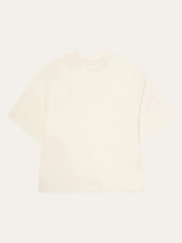 Relaxed t-shirt egret herr t-shirt cremevit kort ärm