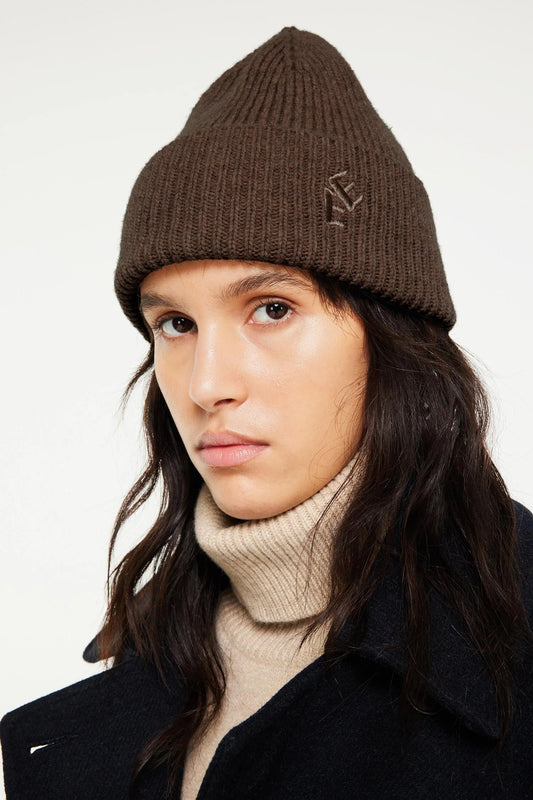 Rib Hat - Brown Melange