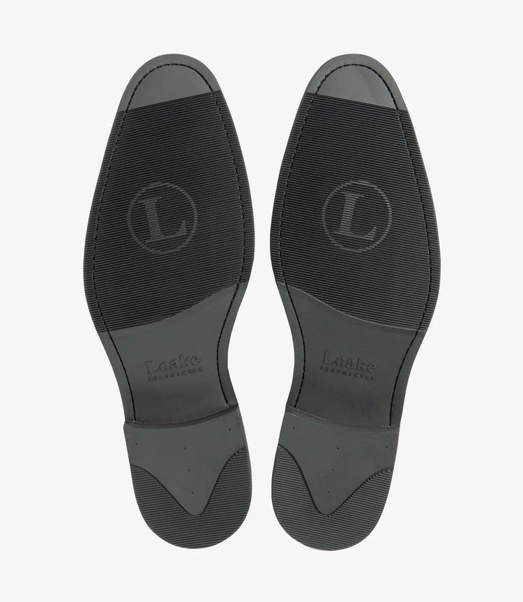 Imperial Black Suede - Black Suede Apron Saddle Loafer