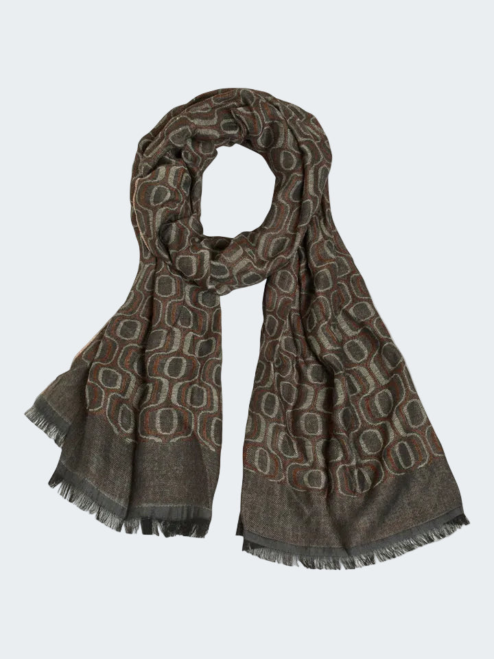 Ring Pattern Wool Scarf – framsida