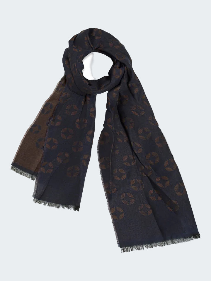Circle Pattern Wool Scarf – framsida