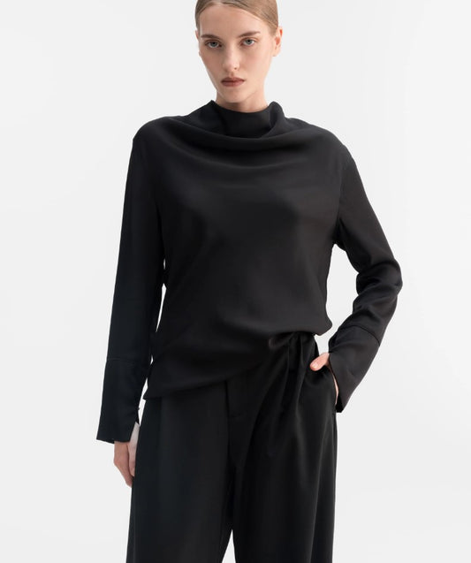 Ayumi silk blouse - black