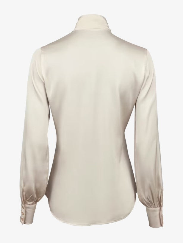 Selma Blouse, Bowtie Flyfront - Champagne