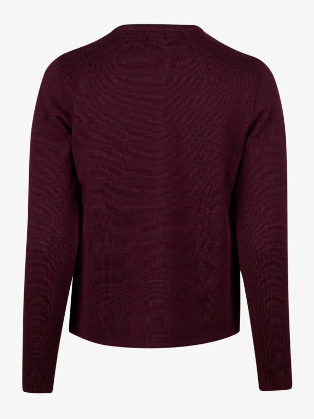Stina Cardigan, Knitted - Dark red