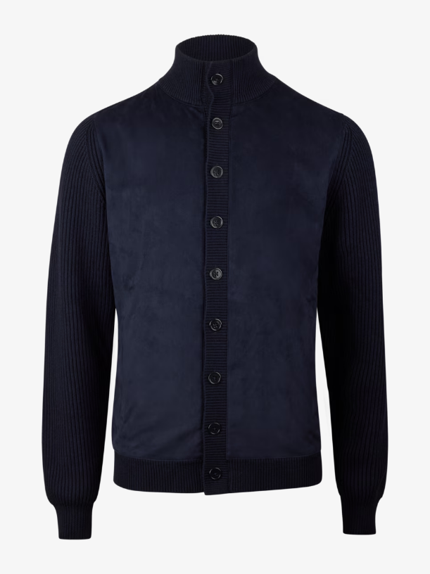 Cardigan Alcantara - Navy