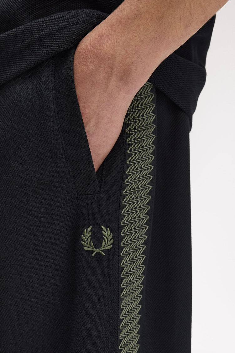 Tennis Grip Taped Track Pant - Black