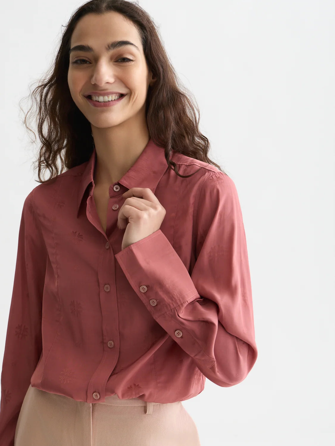 Jacquard shirt - Withered Rose