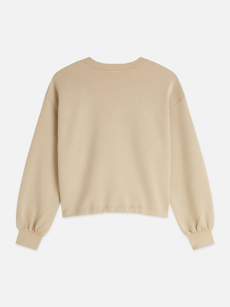 Beige tröja med långärmad design herr