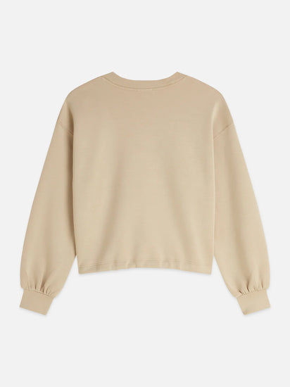 Beige tröja med långärmad design herr