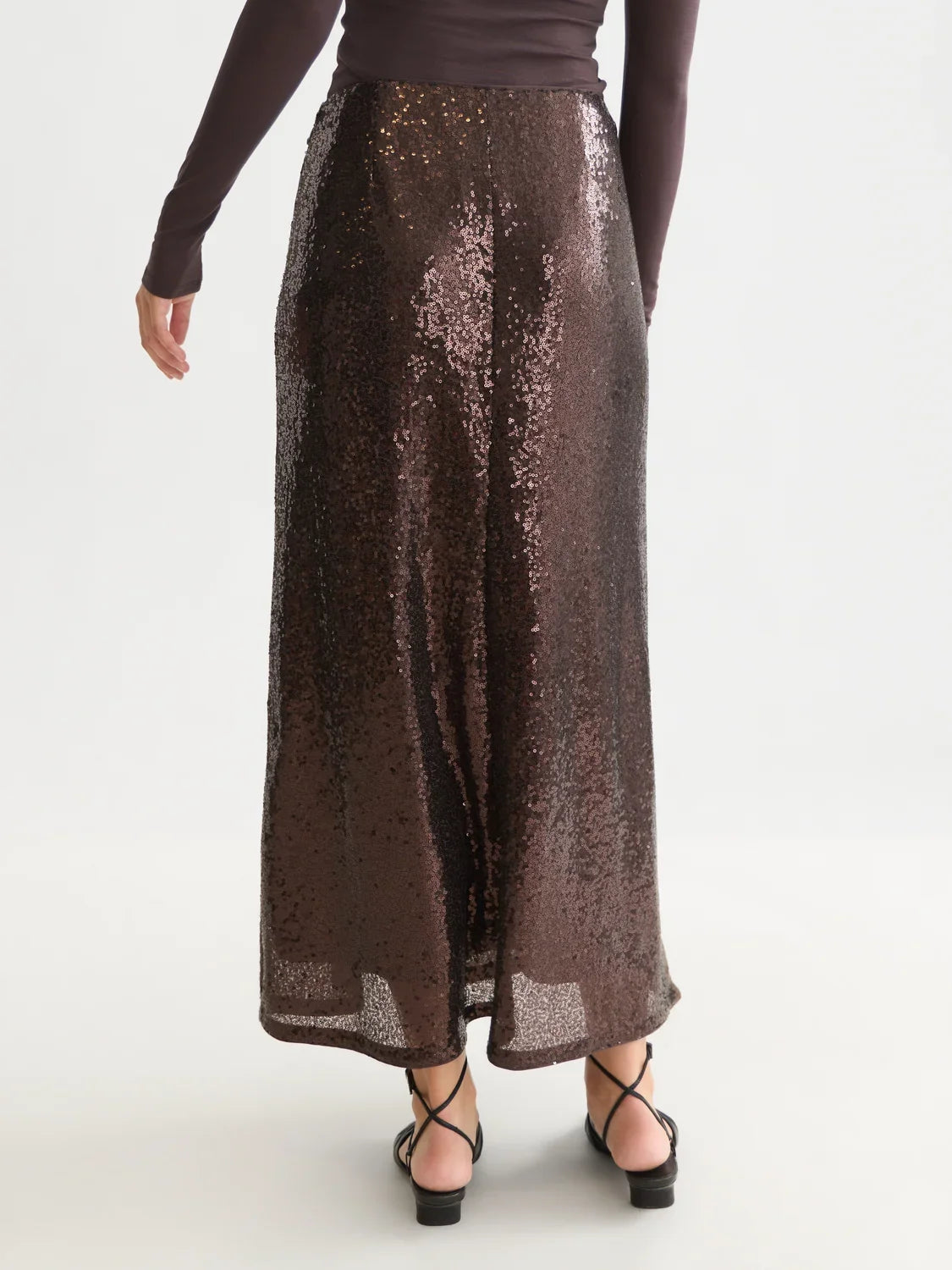 Sequins ankle length skirt - Shale – bild 4