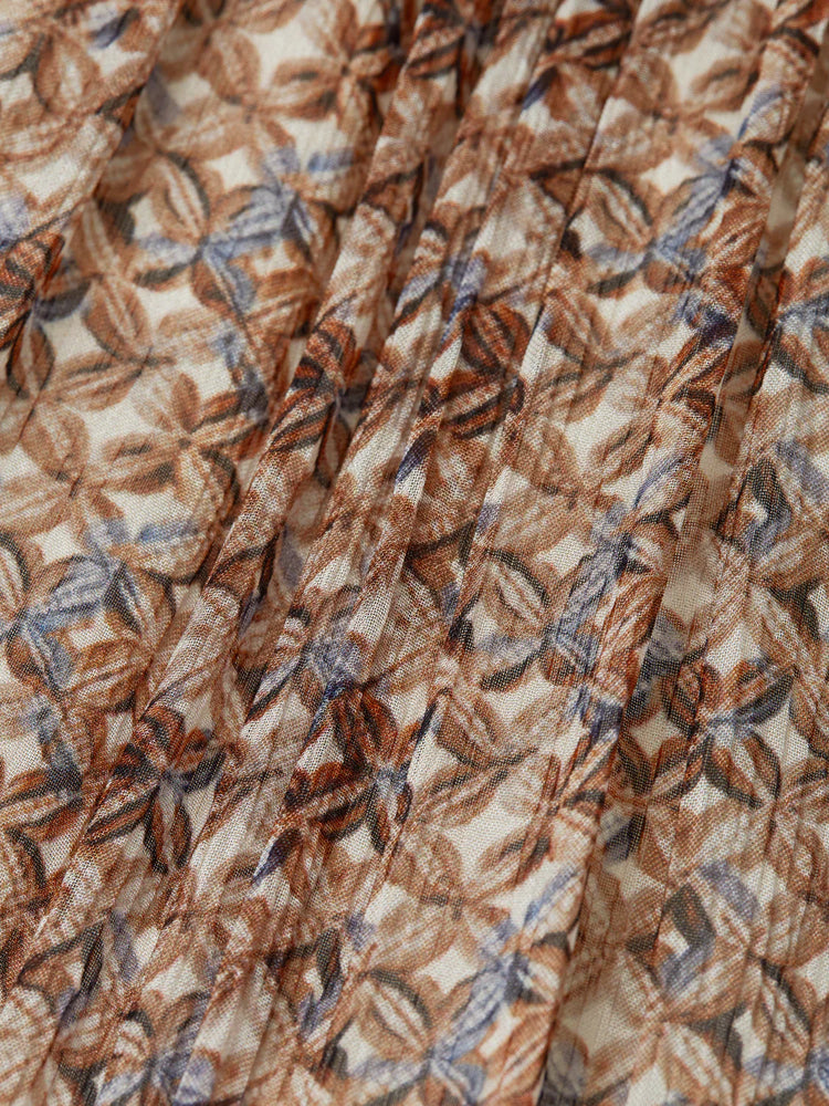 Eton beige skjorta med blommönster herr