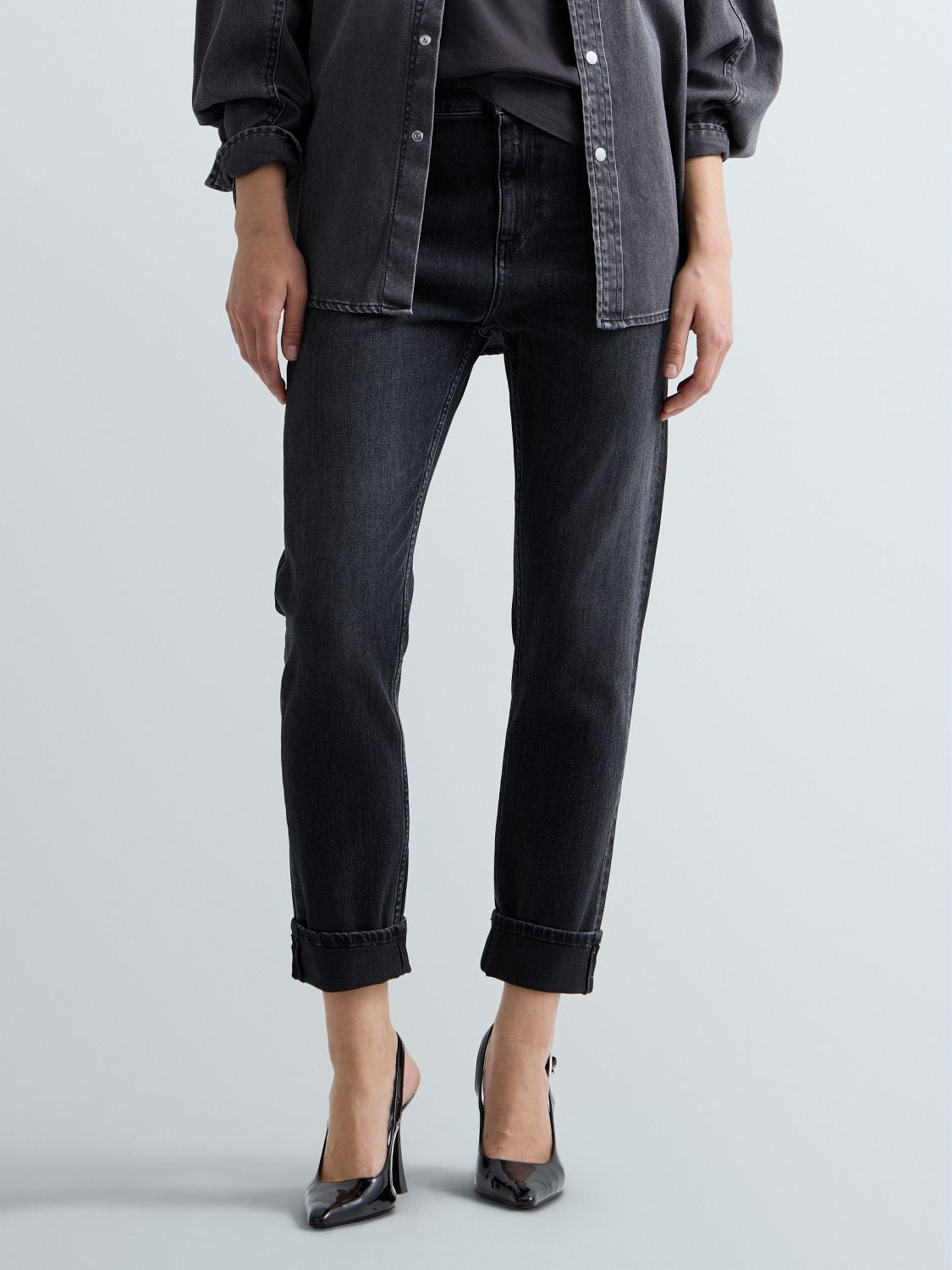 Marty boy fit-jeans - Mörkgrå – bild 2