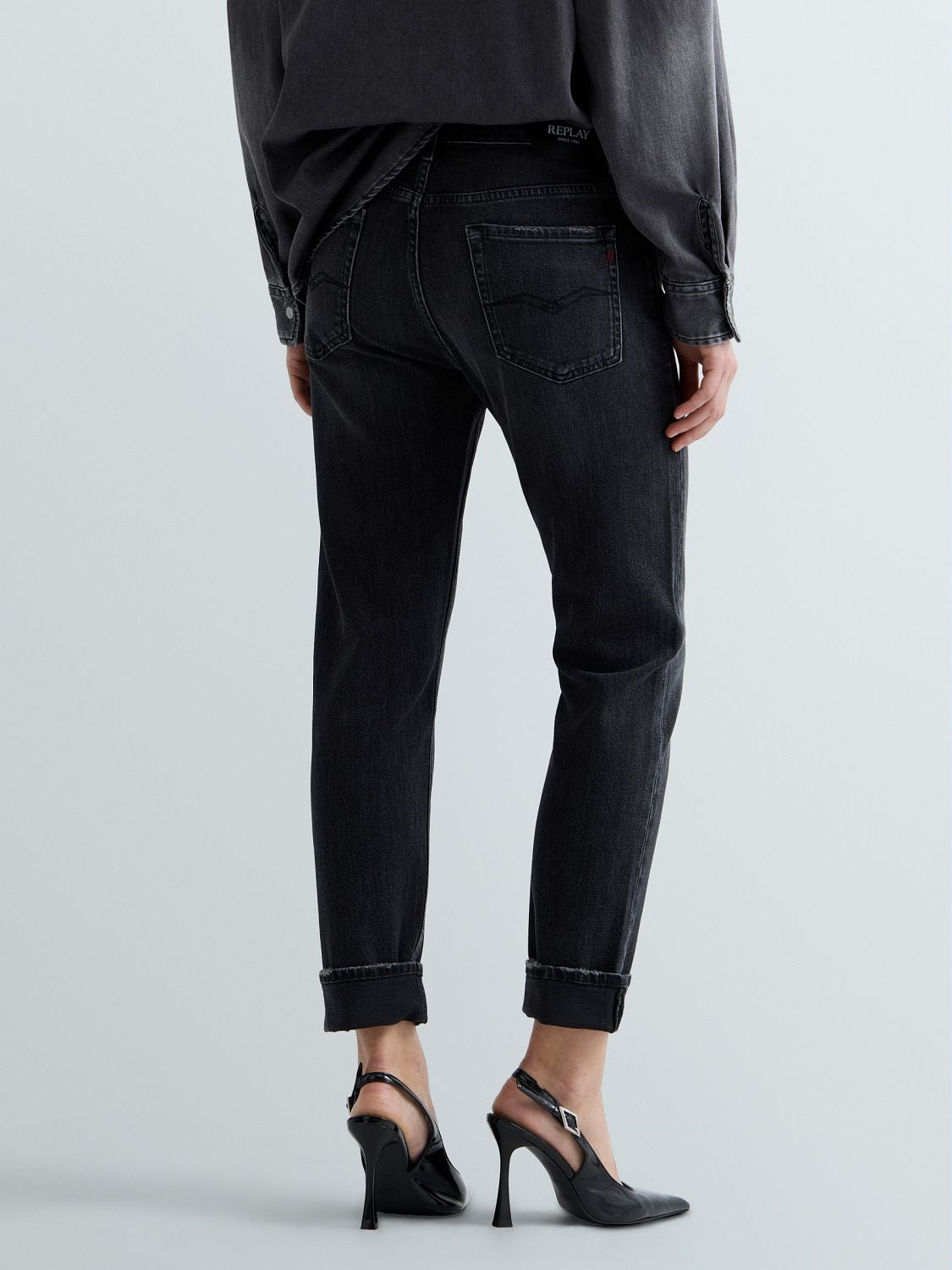 Marty boy fit-jeans - Mörkgrå – bild 3