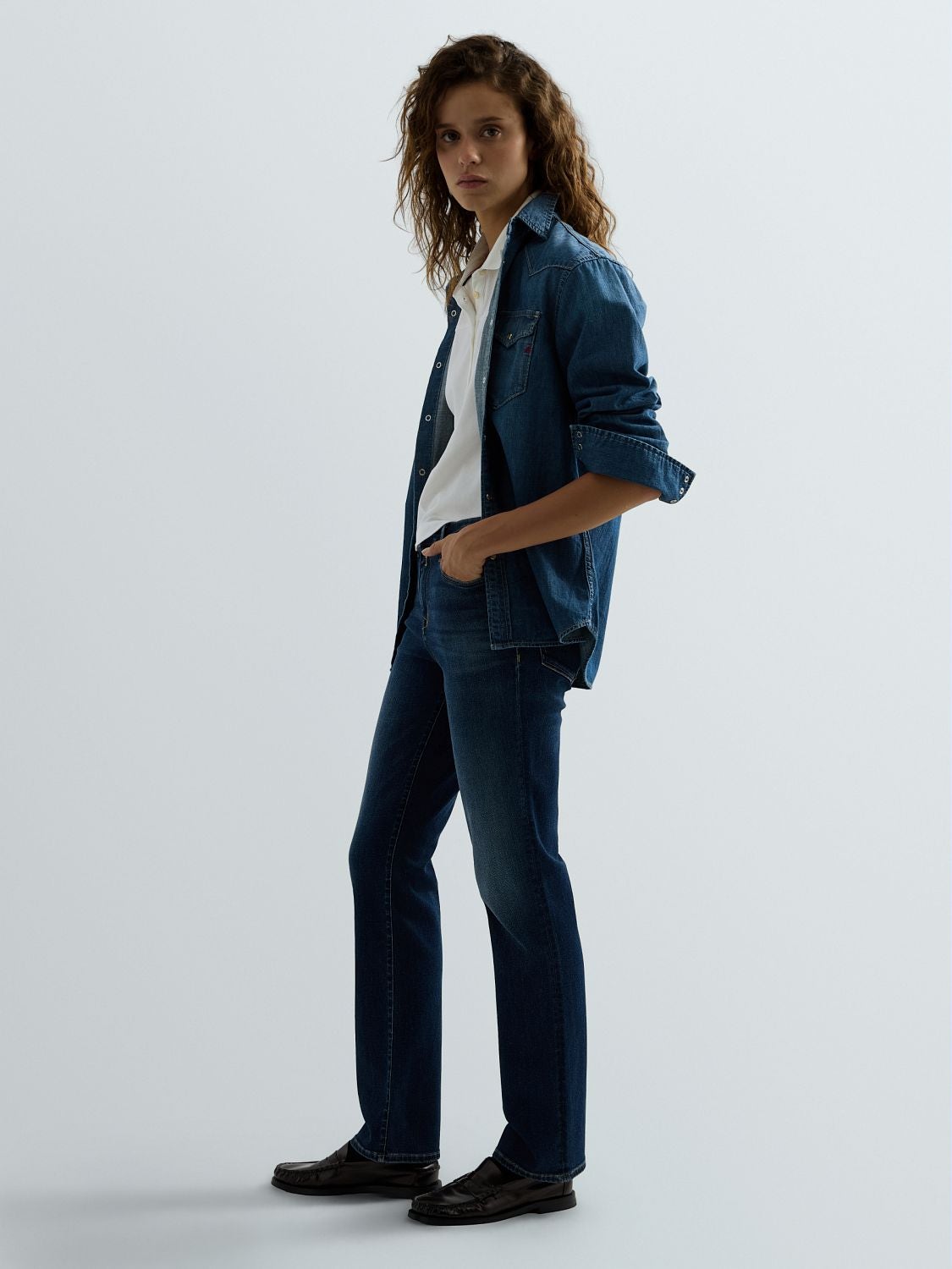Zolie straight fit-jeans - Mörkblå – bild 4