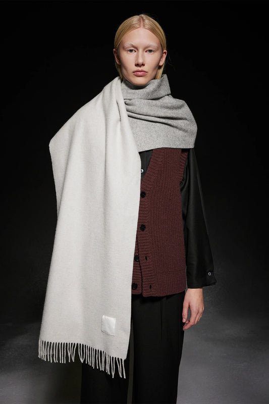 Woven Scarf Wool - 367 Grey