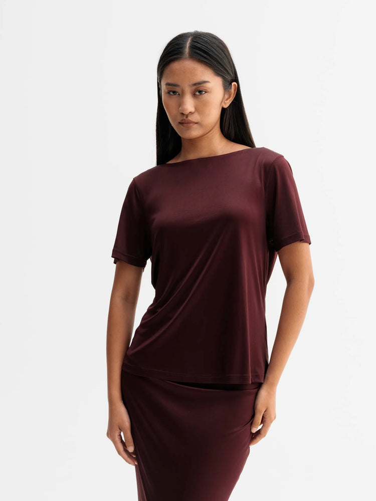 Yuni jersey tee - burgundy
