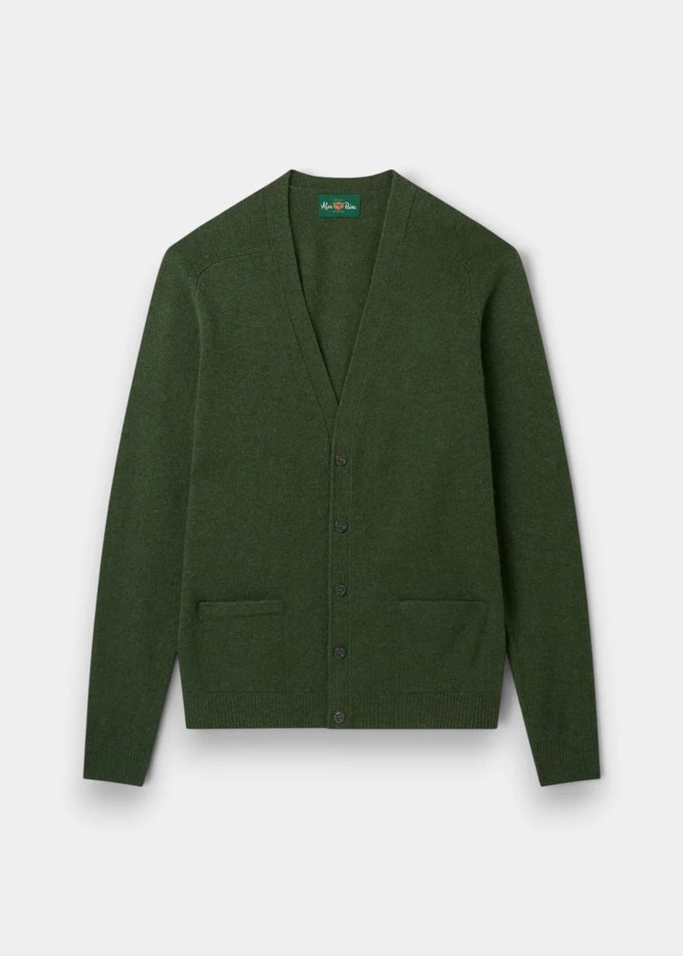 Cornwall Saddle Shoulder Vee Cardigan - Rosemary