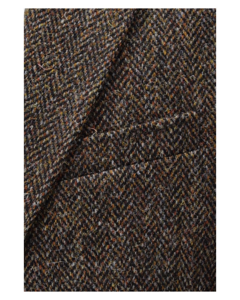 Kavaj Theo-G-HT SV i Harris Tweed, randig - Brun – detalj 2