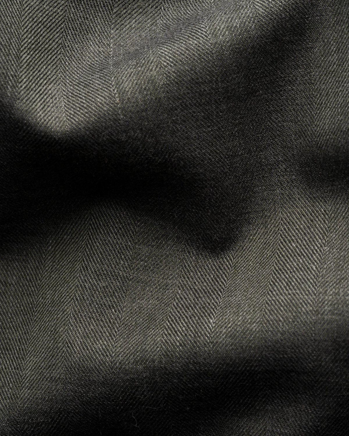 Enfärgad Signature Flannel-skjorta Classic - Mörkgrön