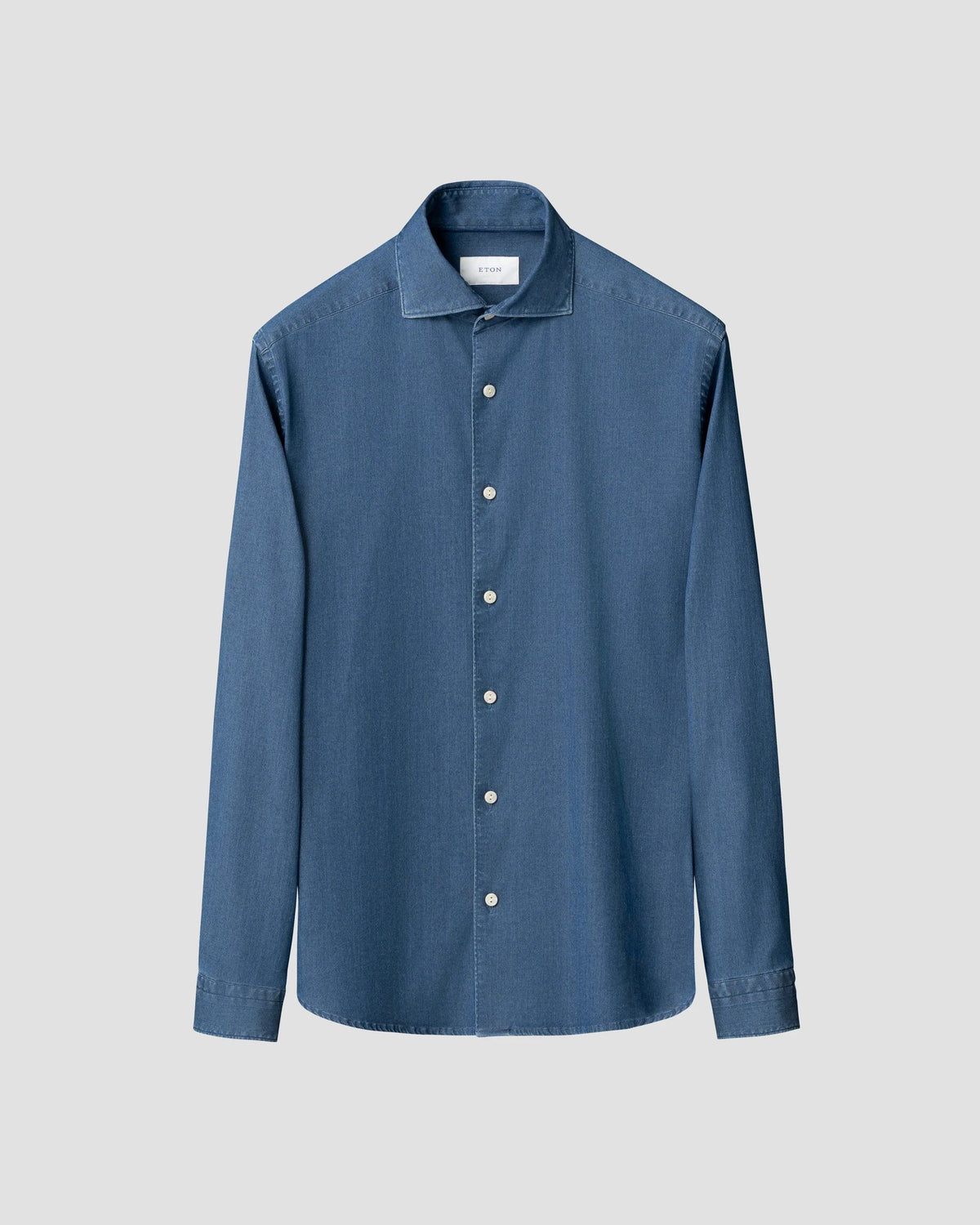 Denim stretch-skjorta Casual fit - Marinblå