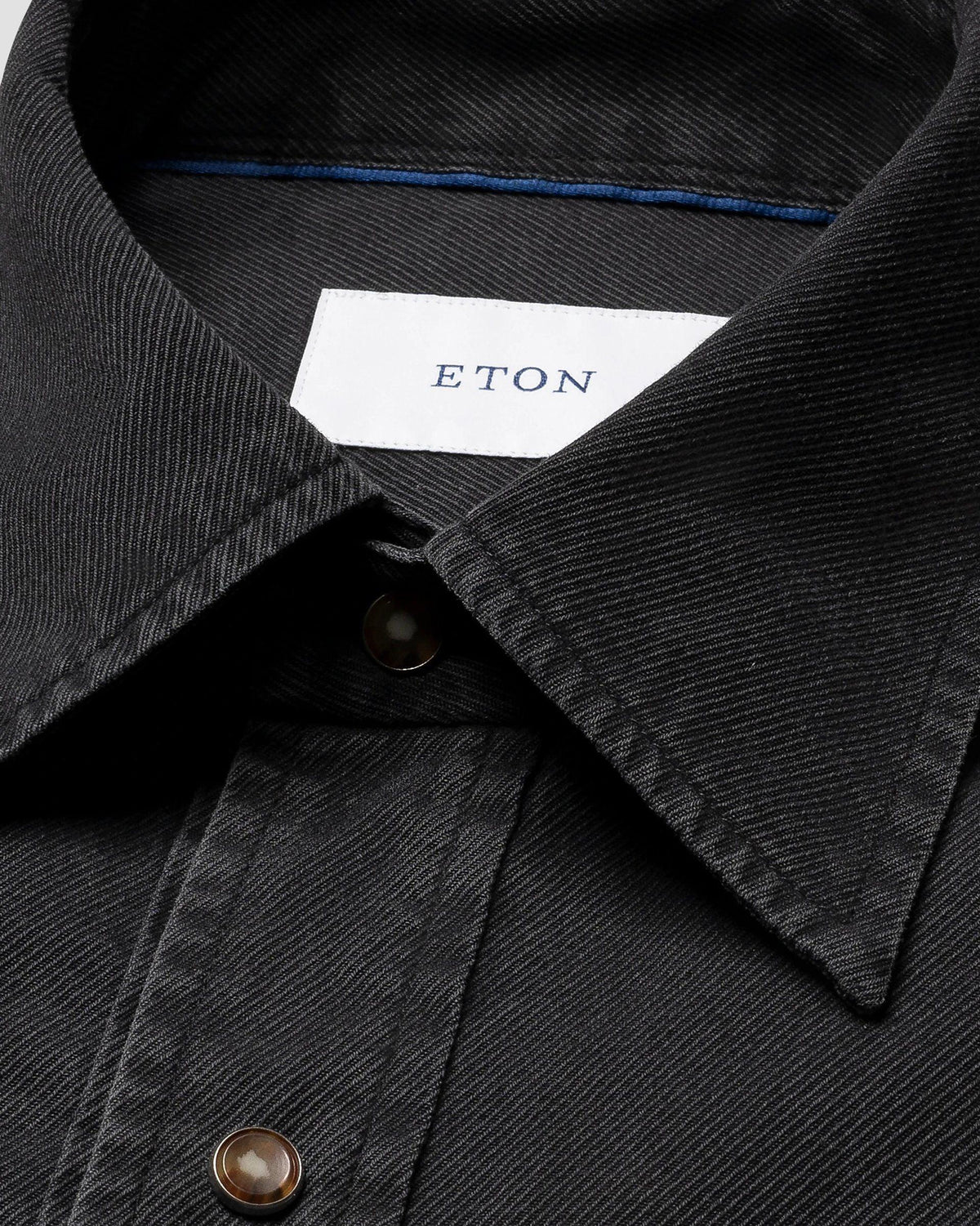 Eton svart Western Shirt herr