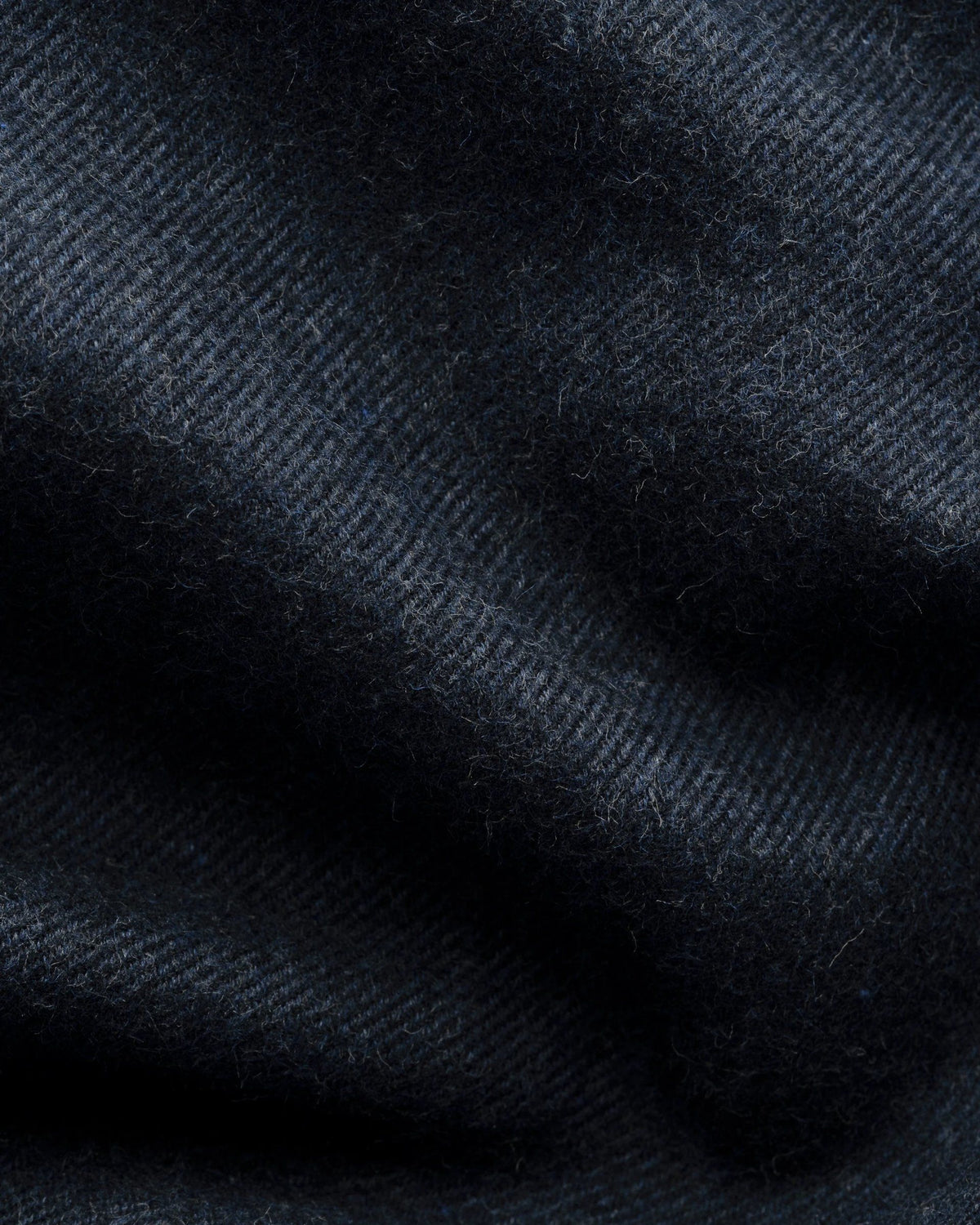 Enfärgad flanellskjorta Casual fit - Marinblå