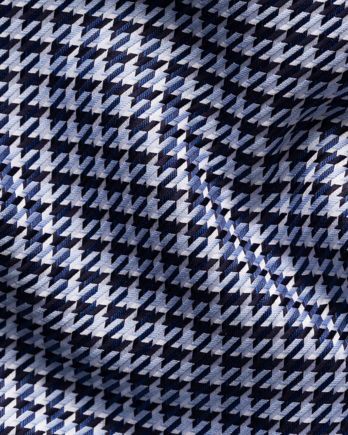 Rutig King Twill-skjorta Classic - Mellanblå