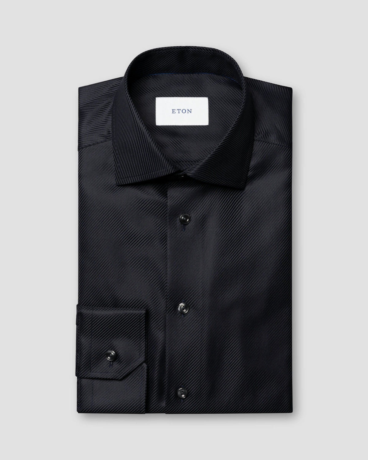 Halvenfärgad King Twill-skjorta Contemporary - Svart