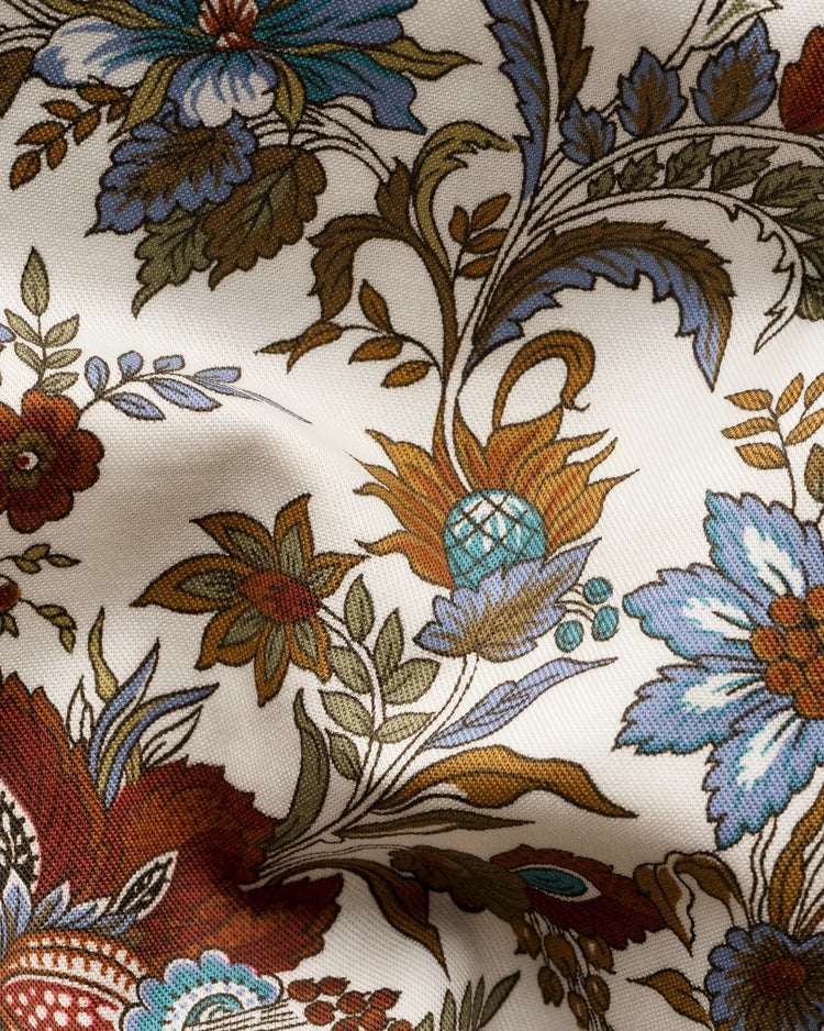 Classic Fit Signature Twill-skjorta med blommönster - Röd