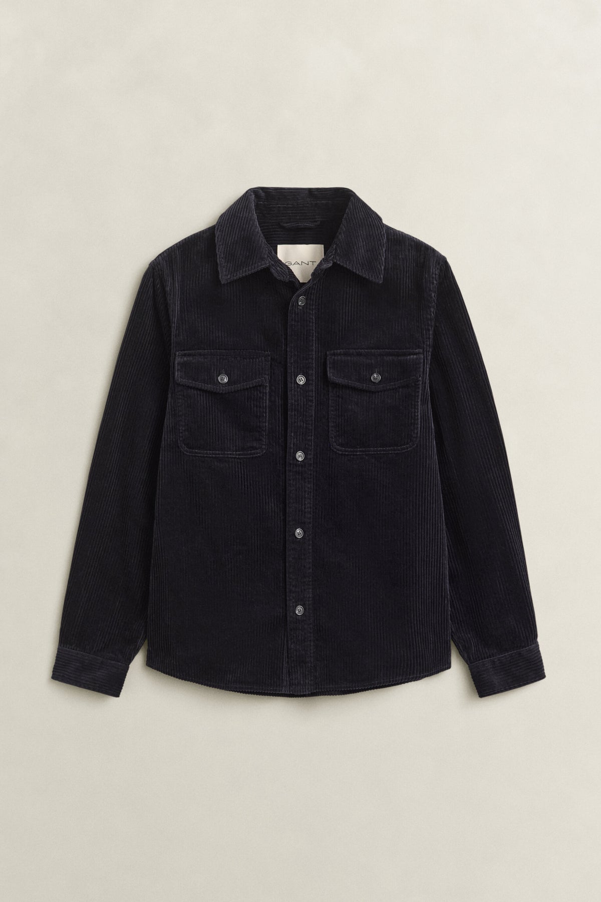 Reg Corduroy Overshirt - 433 Evening Blue – flatlay