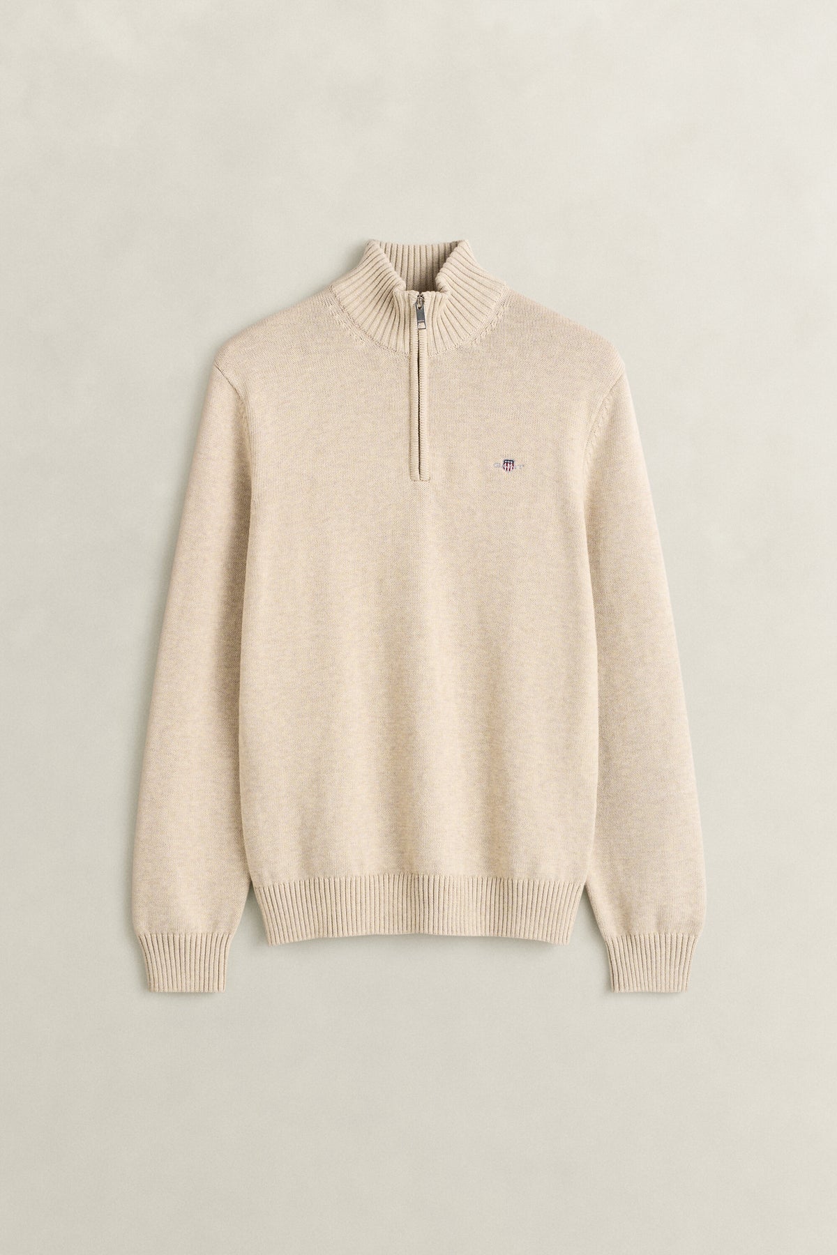 Casual Cotton Halfzip - 299 Seed Melange – flatlay