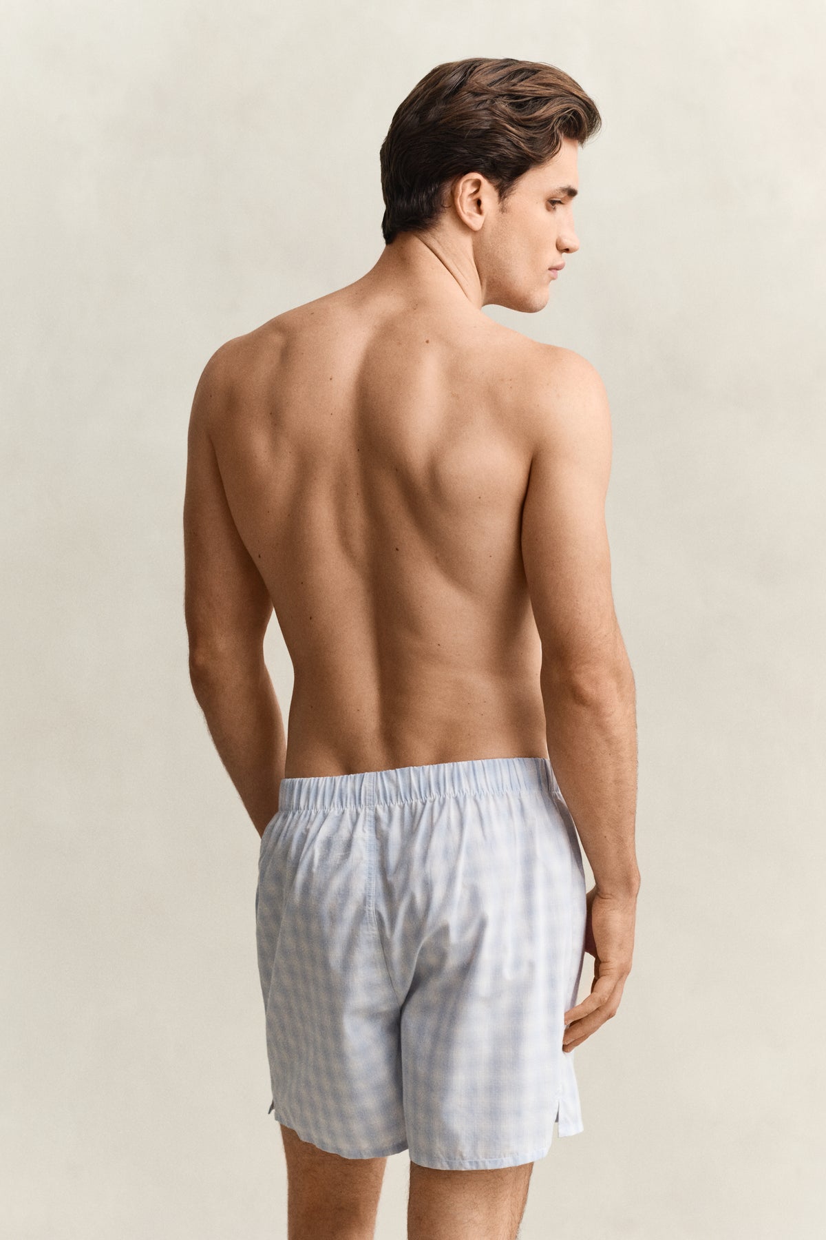 Tvåpack boxershorts - Dämpad blå – detalj