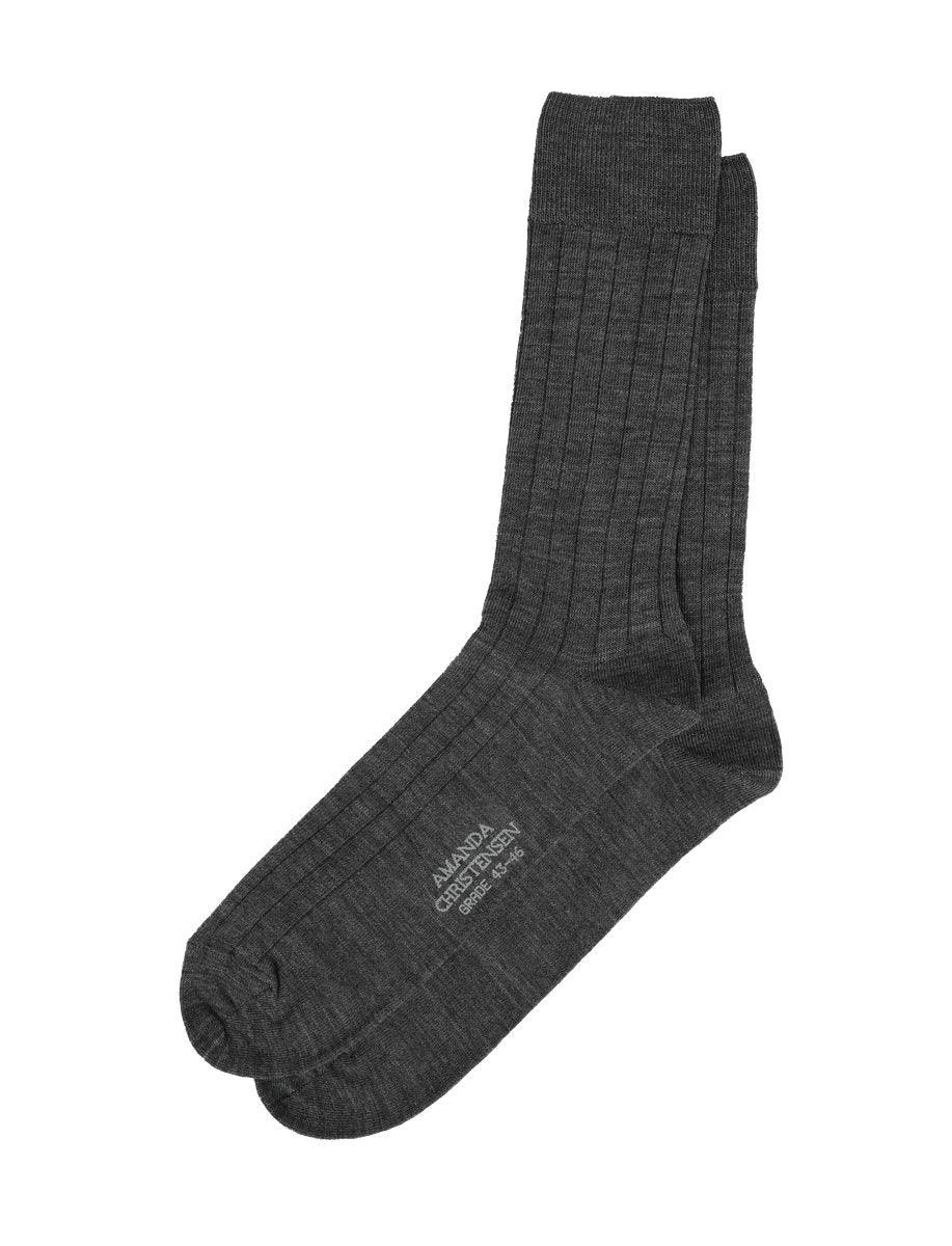 Grade Wide Rib Sock - 902 Grey melange – bild 1