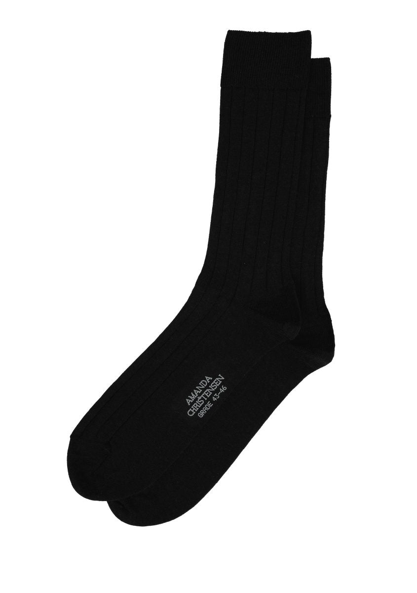Grade Wide Rib Sock - 999 Black – bild 1