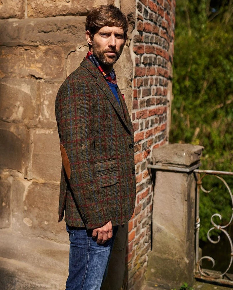 Harris Tweed Jacket London - Red/blue check
