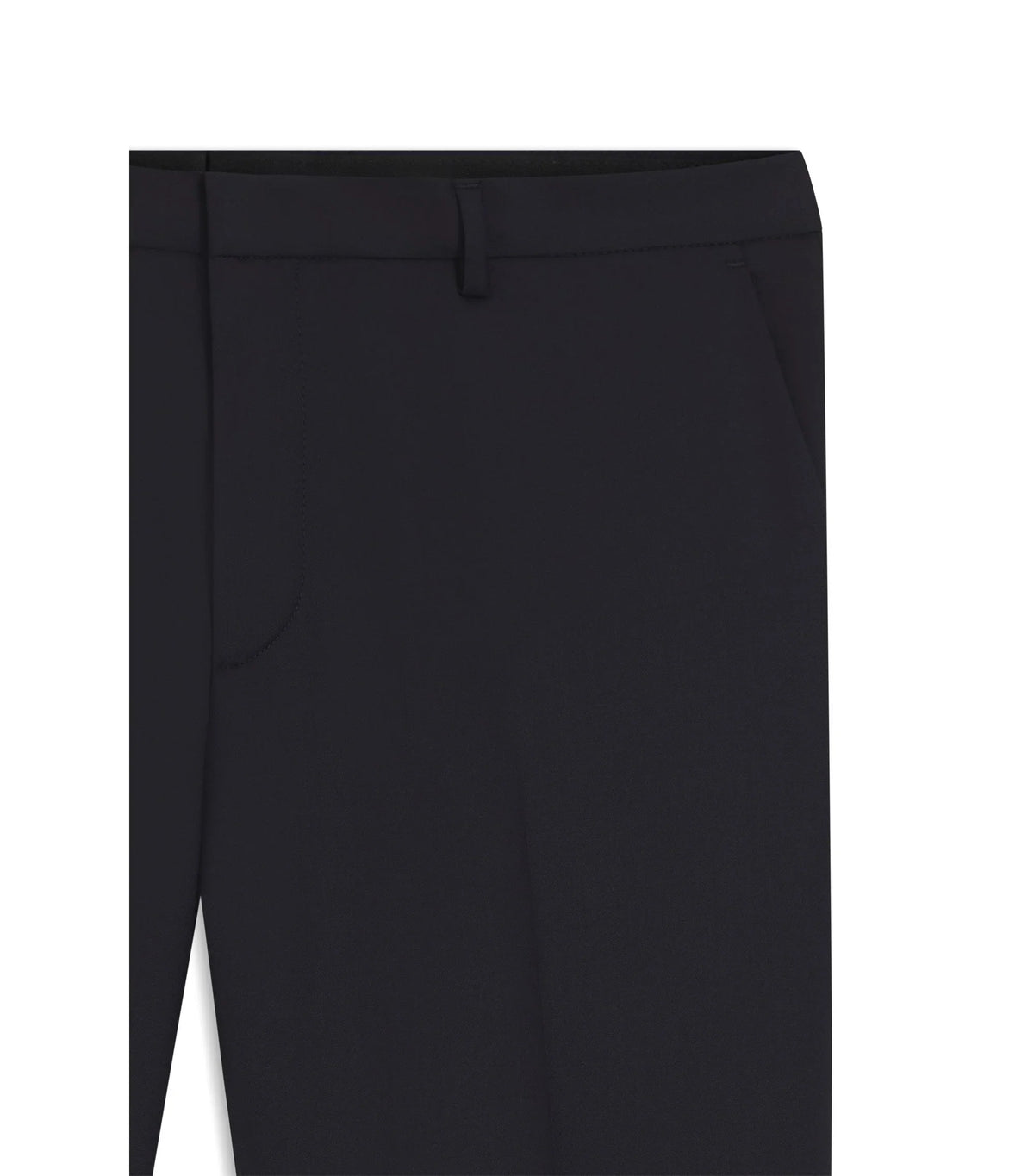 BOSS ONE Extra slim fit-byxor i sergevävd jungfruull - Mörkblå
