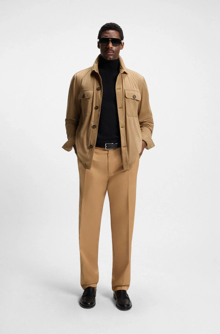 Hbeu50544483 herr byxa – klassiska beige kostymbyxor för män