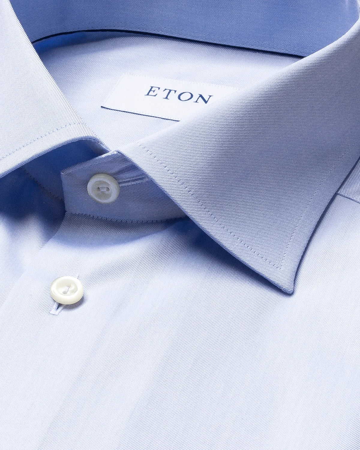 Signature Twill-skjorta Slim, dubbel manschett - Ljusblå – baksida