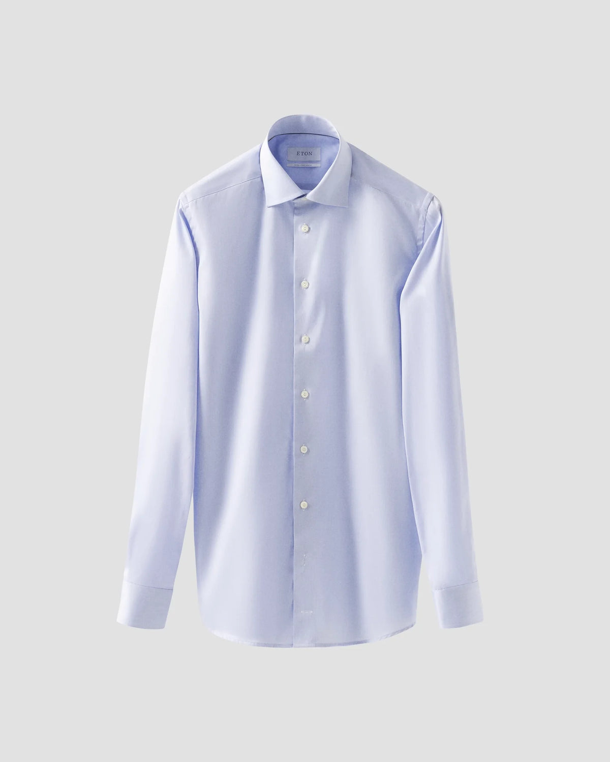 Signature Twill-skjorta Slim, extra långa ärmar - Ljusblå – detalj