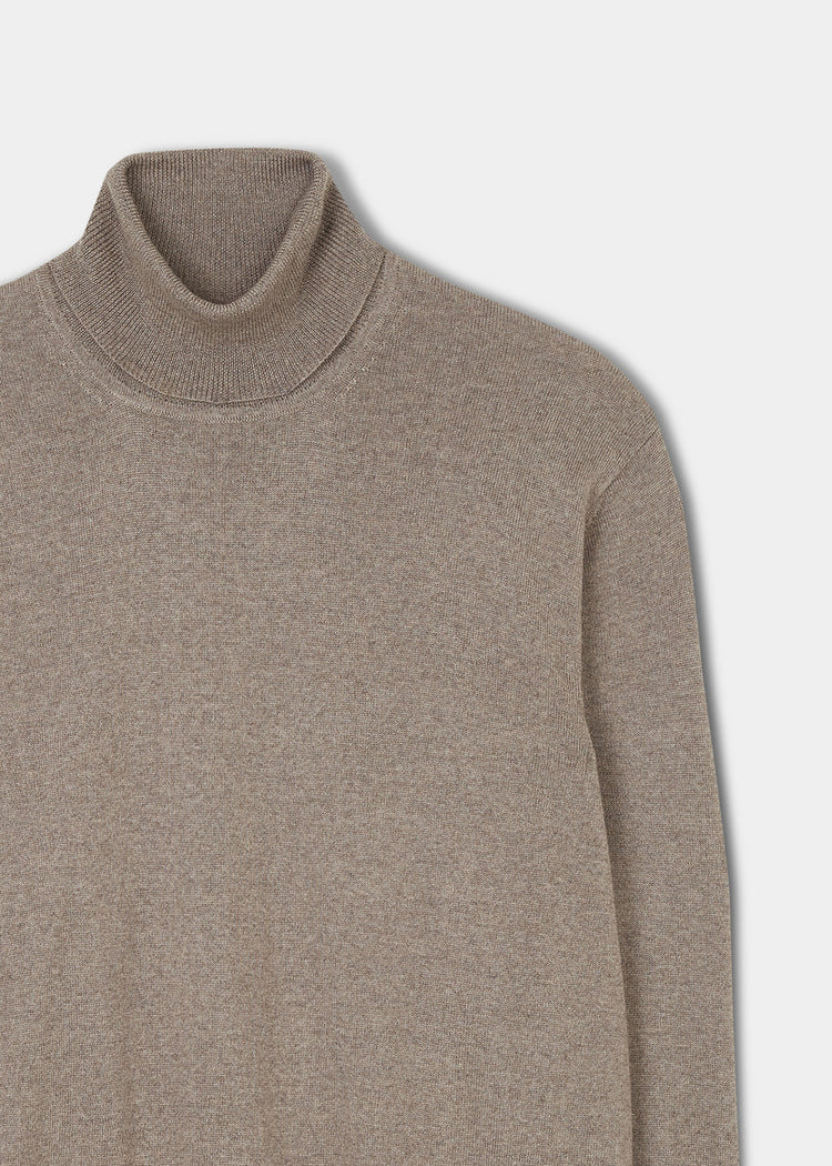 Linton Roll Neck - Mushroom