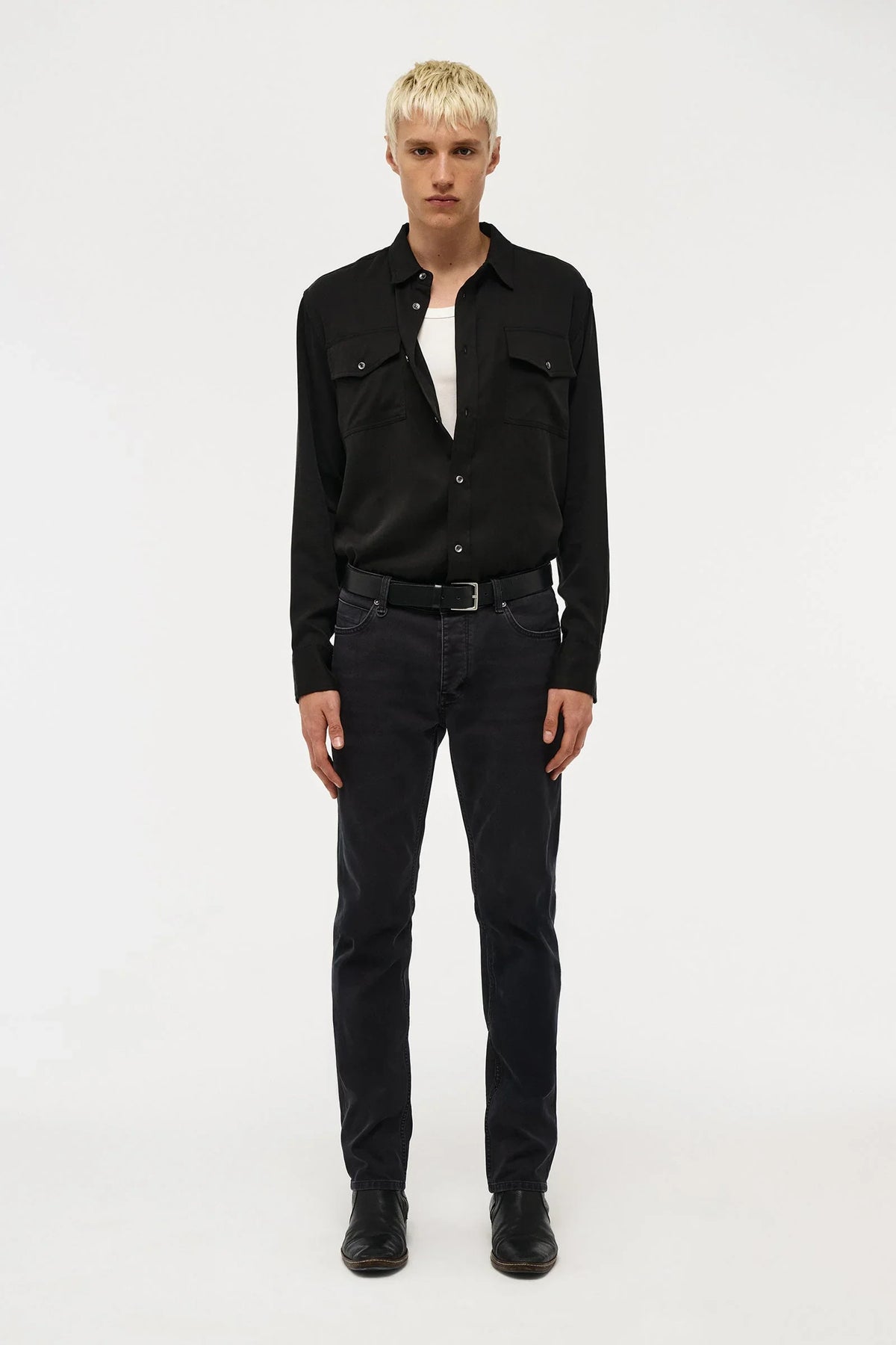 Neuw Lou Straight Nero Jeans - Svart – framsida