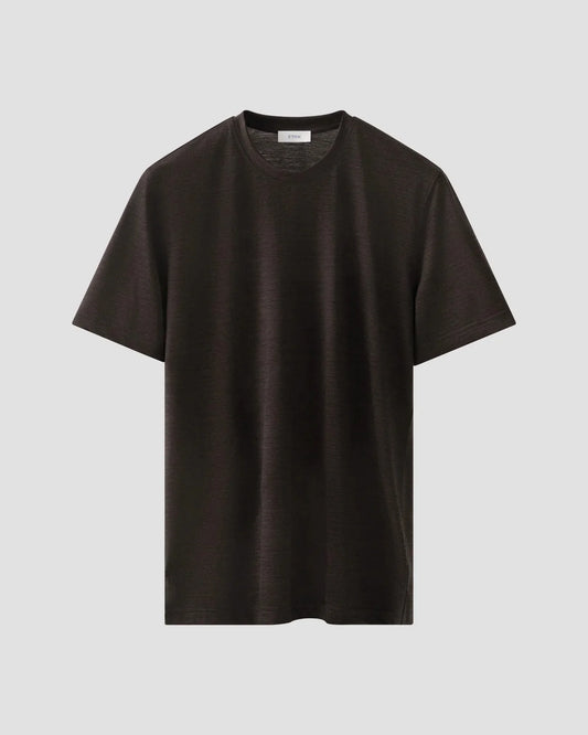 Merino wool lyocell t-shirt herr t-shirt i brun färg