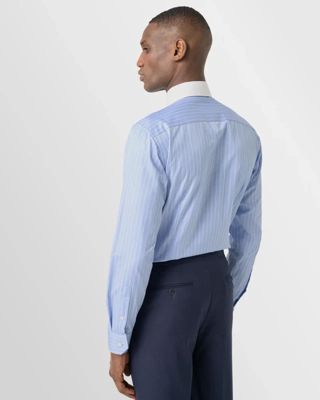 Randig Signature Twill-skjorta - Ljusblå