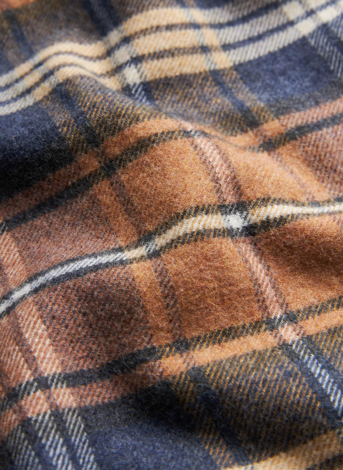 Morris Flannel Big Check Shirt-Slim Fit i färgen 07 Camel