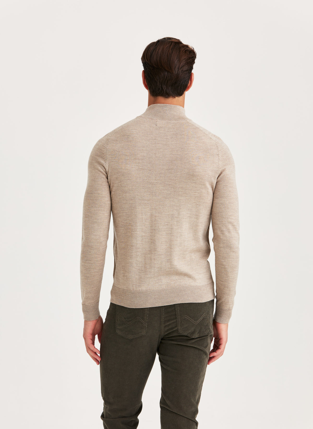 Merino John Zip - 05 Khaki