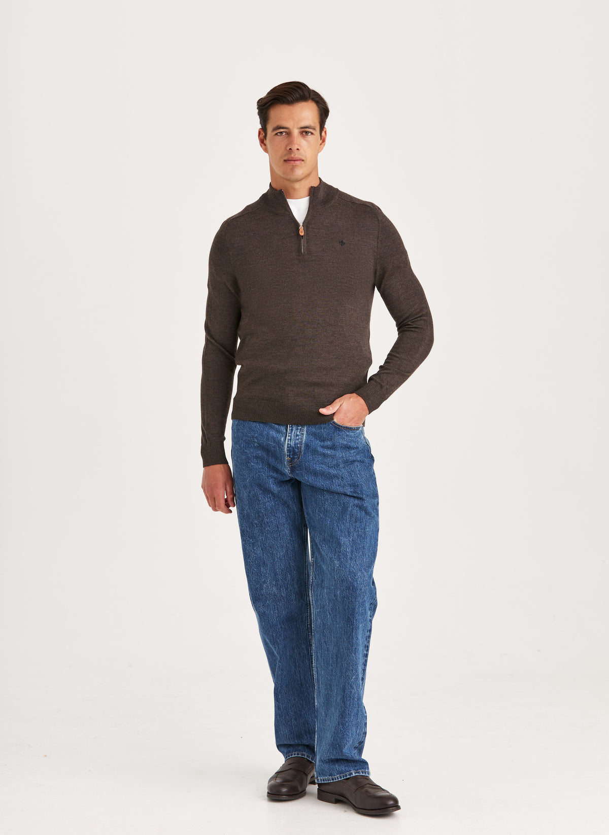 Merino John Zip - 88 Brown