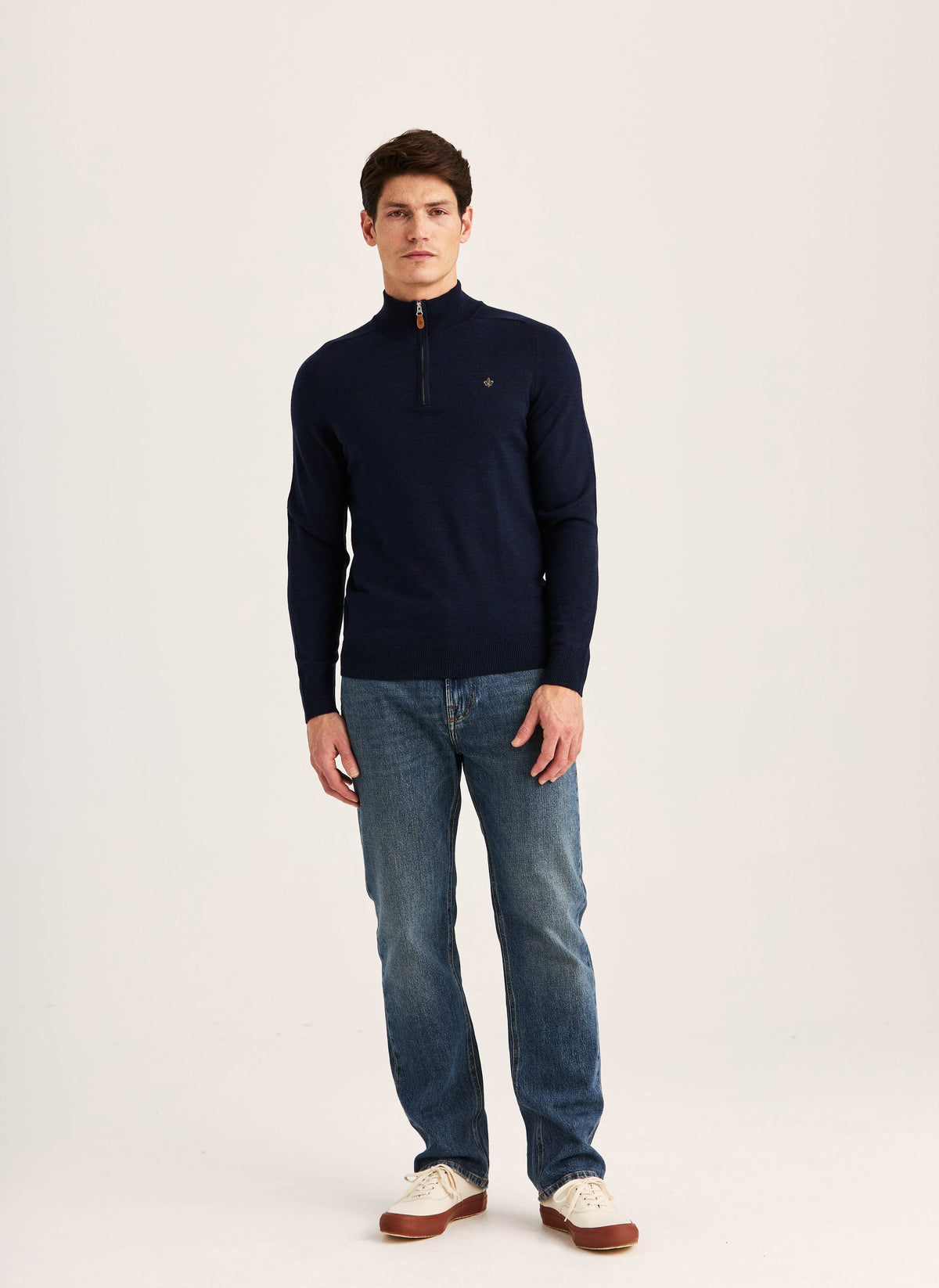 Merino John Zip - 58 Blue