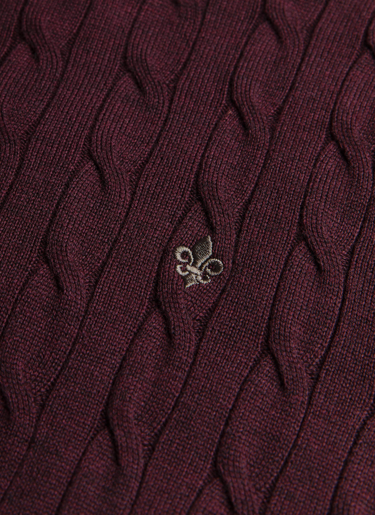 Merino Cable John Zip - 48 Wine Red